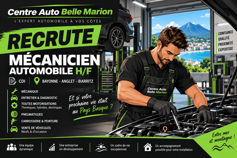 RECHERCHE MÉCANICIEN AUTOMOBILE H/F – CDI